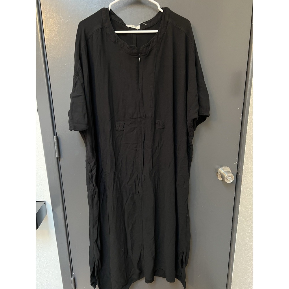 ODDBIRD Co Sz 4XL/5XL Ruya Tunic Dress Black Viscose Midi NO BELT